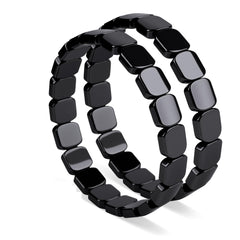 Hematite bracelet men close-up showing natural texture for everyday focus.