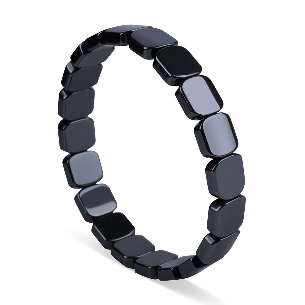 Hematite Bracelet for Men side view, modern style and daily confidence.
