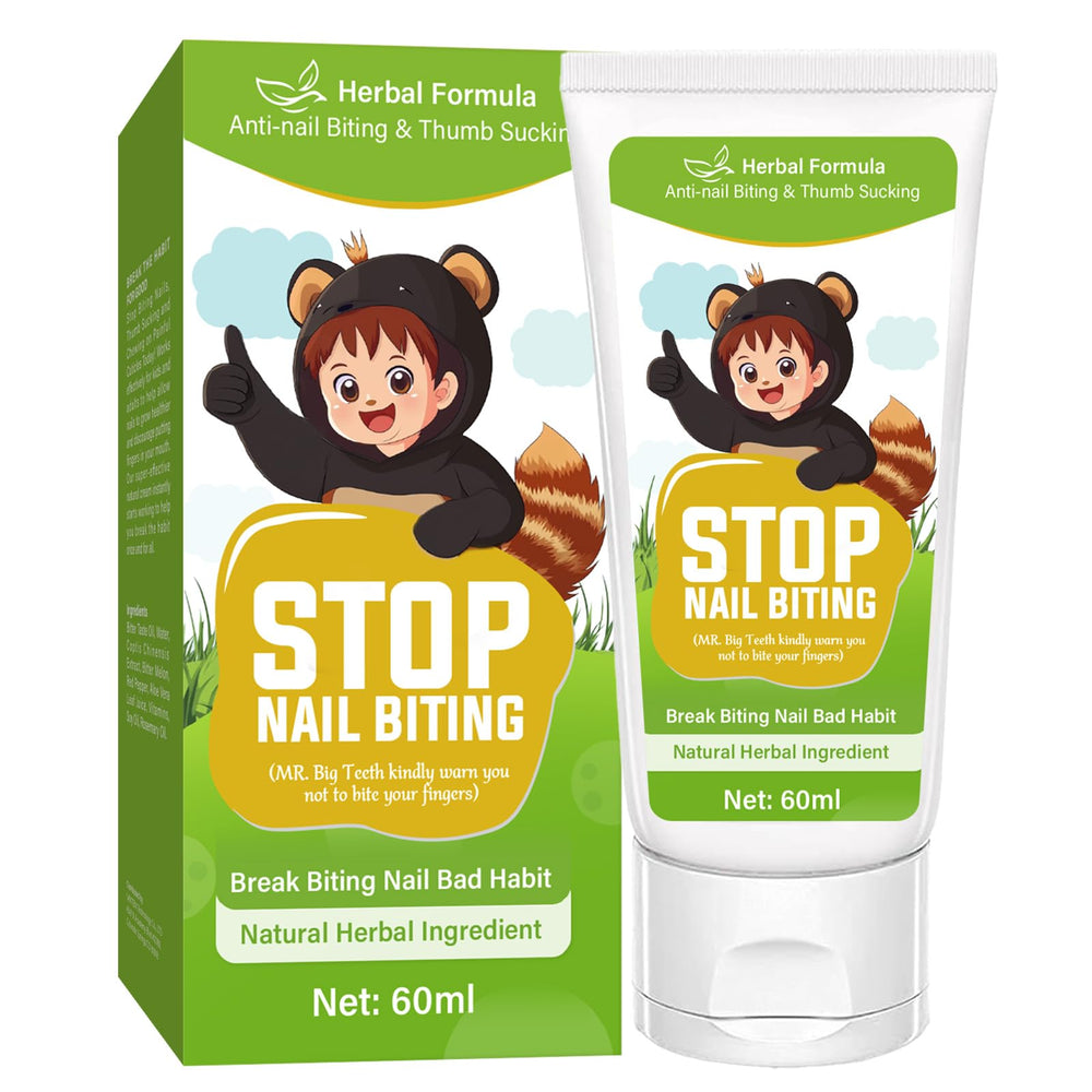 Hemir Nail Biting Deterrent bottle application shows a clear coating for immediate use
