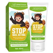 Hemir Nail Biting Deterrent bottle application shows a clear coating for immediate use