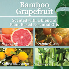 Hemlock Park Bamboo Grapefruit candle label highlights premium ingredients