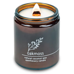 Hemlock Park crackling wood wick candle delivering cozy ambience with a soothing crackle