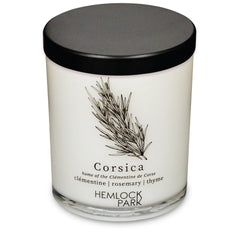 Hemlock Park rosemary thyme candle delivering herbaceous aroma for relaxing evenings.