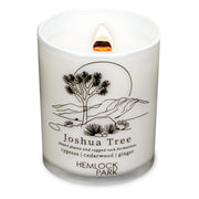 Hemlock Park travel-inspired candle with crackling wood wick for cozy ambience
