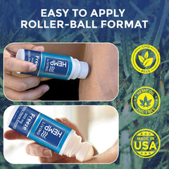 Cooling menthol sensation from HEMP LIVING Freeze Nano formula for post-activity comfort.