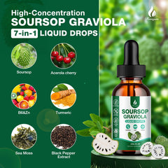 Hemyum soursop leaf and sea moss illustration highlights natural blend