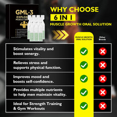 HENGRUNXIN GML-3 solution in a glass ready to mix for intake.