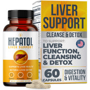 Hepatol liver cleanse bottle on shelf for daily detox support