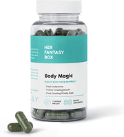 Her Fantasy Box Body Magic packshot highlighting vegan detox benefits.
