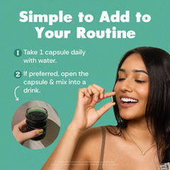 Her Fantasy Box Body Magic ingredients chlorophyll image highlighting vegan formula.