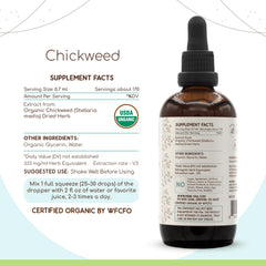 HerbEra Chickweed B120 dried herb bulk shown with verified organic sourcing.