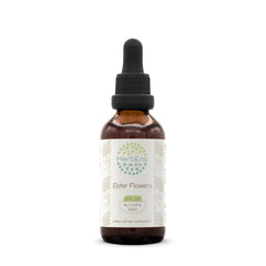 HerbEra Elder Flowers tincture bottle for convenient daily use and aroma-friendly dosing.