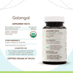 HerbEra Galangal label USDA Organic, clearly sourced and verified.