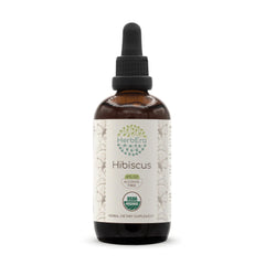HerbEra Hibiscus B120 tincture bottle for easy, alcohol-free drops.