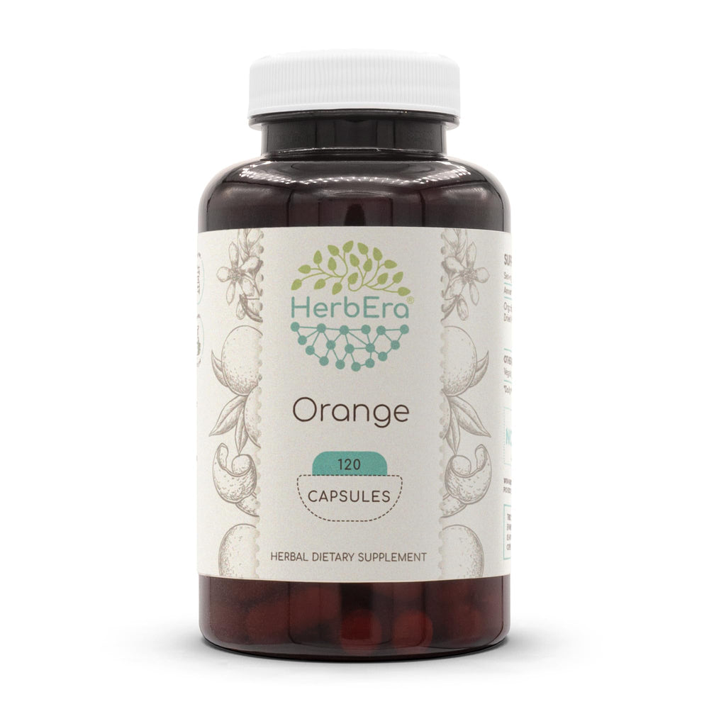 HerbEra Orange 120 capsules bottle shows premium packaging for daily wellness support