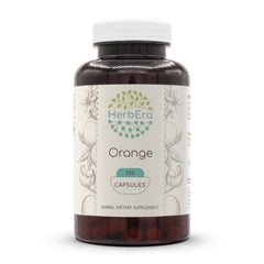 HerbEra Orange 120 capsules bottle shows premium packaging for daily wellness support