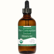 Herb Lore pre-conception tincture bottle with convenient dosing for potential reproductive health support.