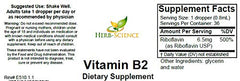 Herb-Science Vitamin B2 Drops dropper serving ready to mix.