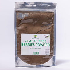 Herb To Body Vitex chaste tree berry powder bottle, ideal for tea or tincture prep.