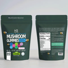 Close-up of Herbal Bee gummy texture in vibrant mixed-berry flavor.