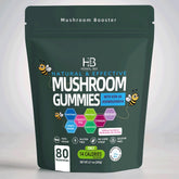 Herbal Bee Organic Ashwagandha and Lions Mane gummies bottle supports daily immune and focus.