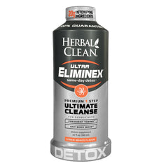 Herbal Clean same day eliminex bottle straw-mango shows convenient detox solution
