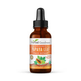 Herbal Goodness Papaya Leaf Extract bottle with a focus on potency for digestion and immune support