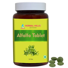 HERBAL HILLS Alfalfa Tablets pack shot for daily green nutrition