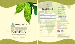 Herbal Hills Bitter Melon powder with scoop for easy daily dosage.