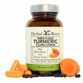 Herbal Roots Turmeric Capsules bottle front for daily wellness support