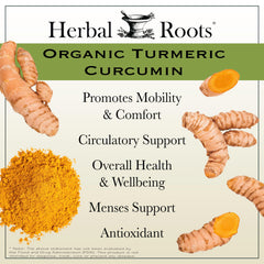 Herbal Roots Turmeric Capsules pour showing easy daily intake
