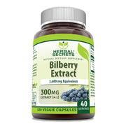 Herbal Secrets Bilberry Extract bottle showing rich berry supplement for daily use