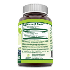 Herbal Secrets Bilberry Extract capsules for convenient daily supplementation