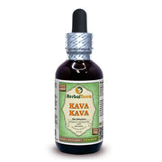 Herbal Terra Kava Kava glycerite bottle, alcohol-free extract, easy dosing.
