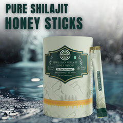 Herbalex Himalayan Shilajit Sticks honey close-up: pure honey for gentle sweetness and energy.