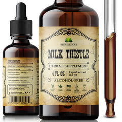 HERBALICIOUS Milk Thistle Liver Detox bottle promotes liver health and detox.