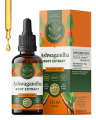 HERBAMAMA Ashwagandha Drops bottle front for daily calm support.