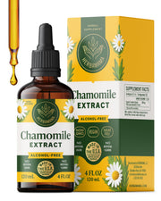 HERBAMAMA Chamomile tincture bottle for vegan calm support and easy dosing.