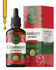 Herbamama cranberry tincture bottle with dropper for convenient daily urinary support.