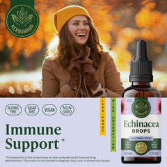 HERBAMAMA Echinacea drops dropper used for easy dosing