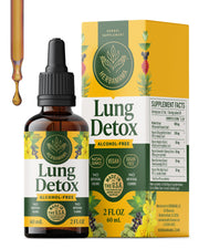 HERBAMAMA Lung Cleanse Drops bottle for daily respiratory support.