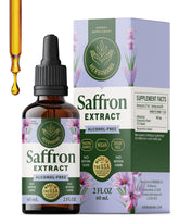 HERBAMAMA saffron tincture bottle ready for daily mood support and antioxidant balance.