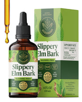 HERBAMAMA Slippery Elm drops bottle on table for daily wellness support