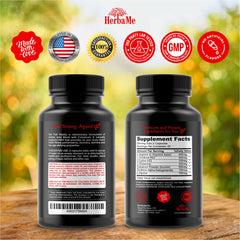 Close-up of HerbaMe HGH capsules showing easy-to-swallow design for daily use.