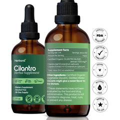 HERBANA Cilantro Drops with dropper for easy daily use.