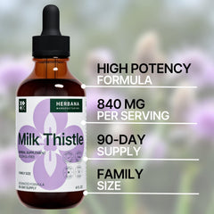 Herbana Milk Thistle amber bottle preserving potency and freshness