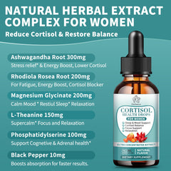 Herbance Cortisol Drops with Ashwagandha highlights adaptogenic blend