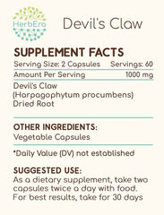 HerbEra Devil's Claw dried root raw material emphasizing premium ingredients