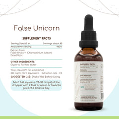 HerbEra False Unicorn B60 label closeup confirms identity and quality.