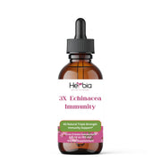 HERBIA 3X Echinacea bottle with dropper for easy daily dosing.